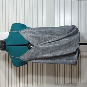 Grey faux wrap tank top